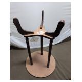 Dark Wood Round Side Table