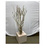 Rustic Driftwood Sculpture on Wooden Base