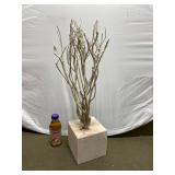 Rustic Driftwood Sculpture on Wooden Base