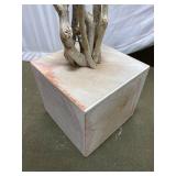 Rustic Driftwood Sculpture on Wooden Base