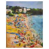 Vibrant Beach Scene Framed Artwork