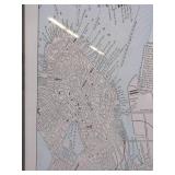 Framed Boston Map