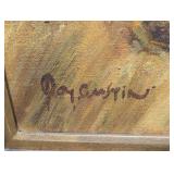 Framed Guitarist Artwork Signed