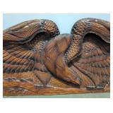 Large Wooden Bird Carving Wall Art