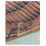 Large Wooden Bird Carving Wall Art