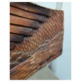 Large Wooden Bird Carving Wall Art