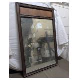 Vintage Wooden Framed Mirror 27"x43"