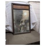 Vintage Wooden Framed Mirror 27"x43"