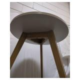 Modern White Circular Wooden Side Table