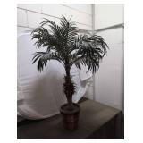 Artificial Palm Tree in Woven Basket