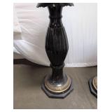 Vintage Black Brass Urn Pair