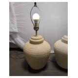 Pair of Vintage 1975 Pottery Table Lamps