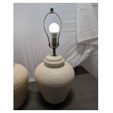 Pair of Vintage 1975 Pottery Table Lamps