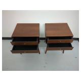 Mid-Century Modern Wooden Side Tables Set