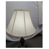 Vintage Table Lamp with Green Glass Base