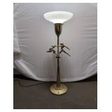 Brass Art Deco Torchiere Lamp