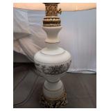 Vintage Gold Accented Table Lamps Pair