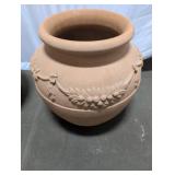 Decorative Terracotta Floral Pots Pair