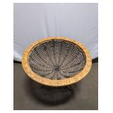 Woven Basket with Metal Branch Stand