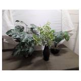 Artificial Plant Set with Vases