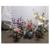 Elegant Artificial Floral Arrangements Set