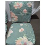 Reversible Floral Chair Cushions Set