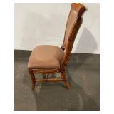 Vintage Cassita Wood and Leather Dining Chair