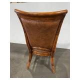 Vintage Cassita Wood and Leather Dining Chair
