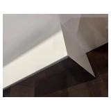 Modern Two-Door White and Wood Grain Storage Cabinet