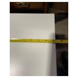 Modern Two-Door White and Wood Grain Storage Cabinet