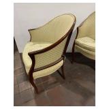 Pair of Vintage Armchairs with Patterned Fabric Upholstery