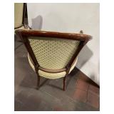 Pair of Vintage Armchairs with Patterned Fabric Upholstery