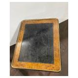 Drexel Ornate Black and Gold Inlaid Side Table