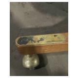 Vintage Office Chair with Wicker Back and Leather Cushion