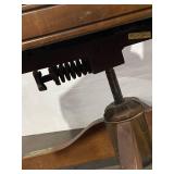 Vintage Office Chair with Wicker Back and Leather Cushion