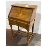 Vintage Wooden Writing Desk with Foldable Top