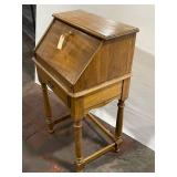 Vintage Wooden Writing Desk with Foldable Top