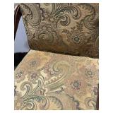 Set of 2 Vintage Wooden Armchairs with Floral Upholstery
