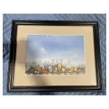 Framed Signed Print by  Rupert Stockl, Munich 1982