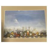 Framed Signed Print by  Rupert Stockl, Munich 1982