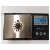 Sterling Silver Sun Face Pendant Charm