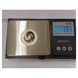 Vintage Sterling Silver .925 Floral Hoop Earrings