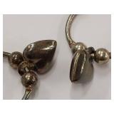 Sterling Silver Heart Charm Hoop Earrings