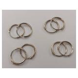 Six Sterling Silver Hoop Earrings Lightweight Design