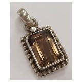 Elegant Sterling Silver Pendant with Gemstone