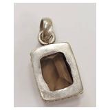 Elegant Sterling Silver Pendant with Gemstone
