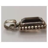 Elegant Sterling Silver Pendant with Gemstone