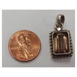 Elegant Sterling Silver Pendant with Gemstone