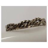 Elegant Sterling Silver Twist Band Ring