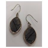 Elegant Sterling Silver Earrings with Leaf Design